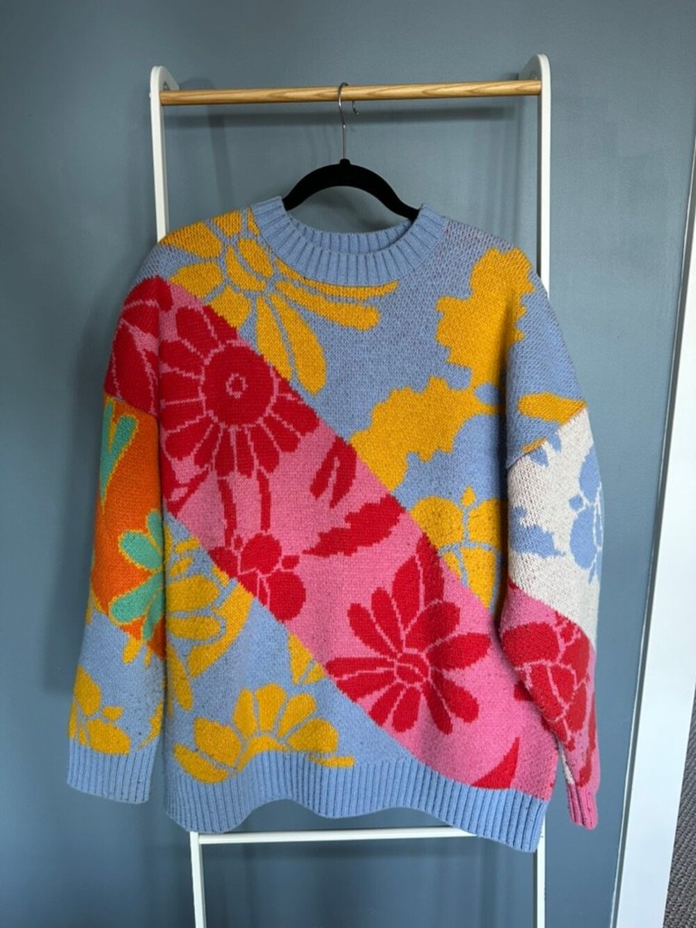 Roxy x Cynthia Rowley Apres Ski Floral Sweater L